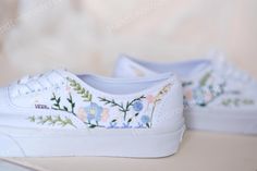 ✍Dear guests,  Welcome to my store and choose private custom-made embroidery shoes.  If you have any custom needs, I will embroider a shoe for you according to the pictures, ideas and words you send. At the same time I can also accept the urgent production. I can deliver the shoes to the express company within a week. I only need you to pay some urgent fees. You can receive the goods within the time you need. . If I can't make it for you I'll handle the refund for you. ✍Price includes: Vans shoe Bridal Vans, Embroidered Wedding Shoes, Wedding Vans, Slip On Vans, Vans Shoe, Embroidery Shoes, Gift For Bride, Embroidered Wedding, Shoe Gifts