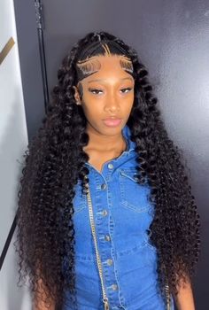 Hairstyles On Curly Wig, 3 Braids Hairstyle Wig, Deepwave Frontal Wig Hairstyle Ideas, Wigs Hairstyles For Black Women, One Braid Deep Wave Wig, Curly Wig With Fishtail Braid, 2 Butterfly Braids On Wig, Lace Hairstyles