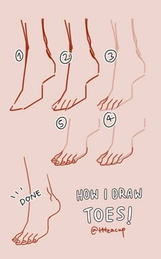 how to draw toes for beginners step by step drawing instructions with pictures and text