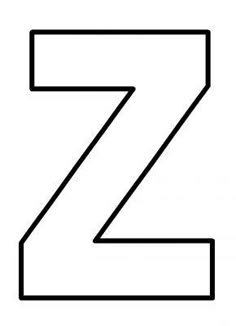 the letter z is shown in black and white