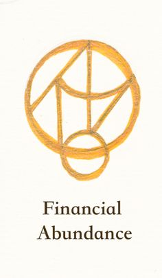 the logo for financial abundance is shown in yellow and black on a white paper background