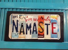 a license plate that says namaste on it