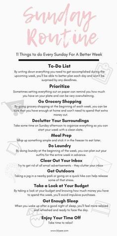 Sunday Routine, Get My Life Together, Good Week, Time Management Tips, Self Care Activities, Life Organization, Management Tips, Self Care Routine, Erin Condren