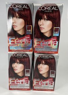 ATTENTION: BOXES MIGHT HAVE SOME DENTS OR RIPS, AS YOU CAN SEE ON CLOSE-UP PICTURES, BUT THE PRODUCT IS NEW, PLEASE CHECK ALL PICTURES BEFORE BUYING. L'Oreal Paris Feria Multi-Faceted Shimmering Permanent Hair Color, R48 Red Deep. Power red 3X highlights High intensity shimmering color Gentle deep conditioning Loreal Burgundy Hair Color, Loreal Midnight Ruby Hair Color, Loreal Hicolor Red Violet, L’oréal Hicolor Red, L’oréal Hicolor Magenta, Auburn Brown, Power Red, Iris Van Herpen, Deep Conditioning