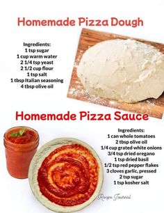 homemade pizza dough recipe with instructions for making it