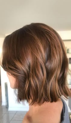 Caramel Brown Bob Hair, Autumn Hair Colours For Short Hair, Short Hair Color Ideas Brown, Brown Bob Haircut With Highlights, Caramel Brown Balayage Short Hair, Chestnut Brown Hair With Highlights Bob, Copper Brown Bob Hair, Chocolate Brown Hair With Highlights Bob, Chestnut Bob Hair