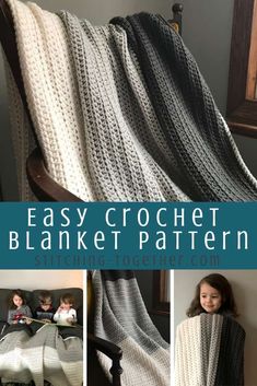 the easy crochet blanket pattern is great for beginners