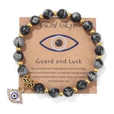 Step into a world of protection and style with our 8MM Beaded Trendy Evil Eye Charm Bracelet. Adorned with natural stone beads and the symbolic Evil Eye charm, this bracelet is a fashionable and meaningful accessory that wards off negativity. Key Features: Evil Eye Charm: A symbol of protection, the Evil Eye charm shields against negative energy and brings good fortune. 24 Crystal Variants: Choose from a wide array of crystal variants, each with its unique energy, allowing you to personalize you Yoga Energy, Bracelet Packaging, Energy Yoga, Energy Bracelets, Evil Eye Pendant, Eye Stone, Evil Eye Charm, Charm Bangle, Evil Eye Bracelet