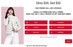 an email message is shown to give $ 10, get $ 10 on the site