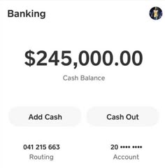 an iphone screen showing the balance and cash