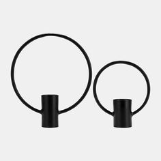 two black rings are shown against a white background