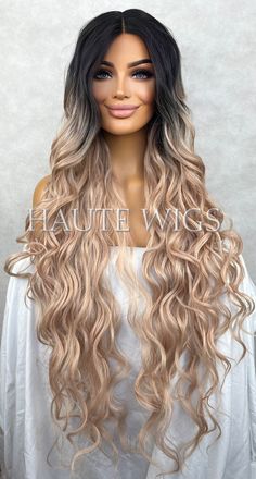 Ombre Hair With Fringe, Pink Blonde Ombre, Blonde To Pink Ombre, Dark Ombre Hair, Pink Blonde, Dark Ombre, Big Blonde Hair, Blond Ombre, Baby Hairs