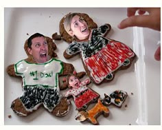 the cookies have been decorated to look like people