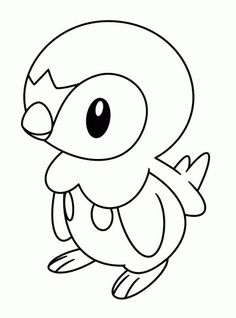 a cartoon bird with big eyes and large beaks, sitting on its hind legs