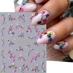 5D Nail Art Stickers These are simply stunning and makes beautiful nail art. Size: 10.5cmx 8.3cm (approx.) Contents: One Sheet. One sheet of adhesive nail art stickers to fit all fingernails, toenails and nail tips. Very easy to use in 3 simple steps: * Cut the shape into the relevant size required for your Nail Art. * Select the design and peel off. * Place the design on nail or nail tip and rub gently several times. * Apply top coat for the best results. No glue required and just peel off to r Man Socks, Tree Lanterns, New Years Nail Designs, Festive Manicure, Christmas Nail Stickers, Christmas Decals, Light Nails, Nail Stickers Decals, Manicure Diy