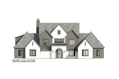 the front elevation of this house plan