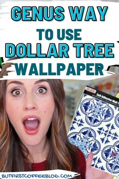 Dollar Tree Wallpaper Ideas Dollar Tree Wallpaper, Wallpaper Dollar, Diy Dollar Tree Organization, Wallpaper Hacks, Dollar Tree Craft Ideas, Tree Craft Ideas, Dollar Store Diy Decorations