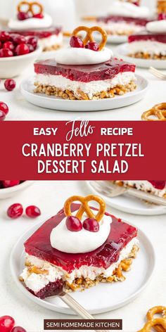 This Cranberry Pretzel Salad recipe is a crowd-pleasing dessert with layers of buttery pretzels, creamy whipped topping, and tangy cranberry gelatin. It’s the perfect balance of salty and sweet, making it an irresistible addition to your holiday dessert spread.