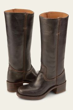 Campus 14L Boot | The Frye Company Frye Boots Outfit, Fry Boots, Black Frye Boots, Frye Campus Boots, Fall Boots Outfit, Off Campus, The Frye Company, Heart Clothes, Frye Boots