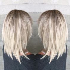 Dramatic Inverted Bob Haircuts, Uneven Hair, Cute Medium Length Haircuts, Bob Lung, Hairstyle Blonde, Womens Haircuts Medium, Lob Haircut, Long Bob Hairstyles, Prom Hairstyles