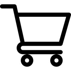 a black and white shopping cart icon on a white background, eps 8x8