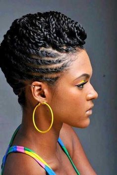 Cabello Afro Natural, Flat Twist Updo, Twisted Hair, Mohawk Braid, Twisted Updo, Flat Twist, Penteado Cabelo Curto, Natural Hair Inspiration, Braids For Black Women