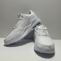 Nike Women’s Air Max Bolt Color: Triple White Style Code: Cu4152-100 Women’s Size: 9.5 This Shoe Is. New Without Its Original Box Shoes Nike Women, Air Max Women, Shoes Nike, White Nikes, White Style, Air Max, Nike Shoes, Nike Women, Athletic Shoes