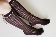 Brown Knee High Boot Socks with Ribbon, Knit Lace Knee Socks, Leg warmers The details: - Materials: %100 Cotton - Machine gentle cold wash with similar colours, Lay Flat To Dry, Do Not Wring Your order will be send in 1 or 2 business days after the reception of payment. S H I P P I N G & P O L I C I E S I ship via National Post Registered Air Mail. If you have special shipping requests, let me know before placing your order.  Please find below the transportation time from Turkey; USA & Canada : 10 - 20 days Europe : 7 - 10 days Convo. me for other destinations.  Thank you! Socks With Ribbon, Donna Reed, Brown Knee High Boots, Knit Lace, Lace Socks, Athletic Socks, Knee Socks, Boot Socks, Lace Knitting