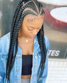 2 Layer Braids Black Hairstyles, Large Cornrows Braids Black Women, Layer Braids Black Hairstyles, Jumbo Fulani Braids, Cornrow Hairstyle, Hairstyles For Black Women Cornrows, Black Women Cornrows, Women Cornrows