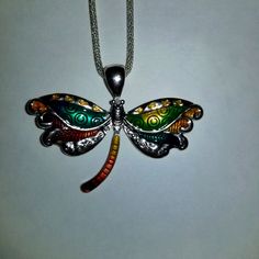 New Beautiful Matching Dragonfly Necklace And French Leverback. Very Colorful Multicolor Butterfly Jewelry For Gifts, Multicolor Butterfly Jewelry Gift, Multicolor Adjustable Butterfly Necklace For Gift, Multicolor Butterfly Charm Jewelry, Adjustable Multicolor Butterfly Necklace Gift, Adjustable Multicolor Butterfly Necklace For Gift, Adjustable Multicolor Butterfly Jewelry, Handmade Multicolor Butterfly Necklace For Gift, Dragonfly Necklace