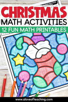 Christmas math activities and worksheets for 4th, 5th, and 6th grade. Christmas Math Middle School, Christmas Multiplication, Math Review Activities, Classroom Christmas Activities, December Math, Multiplication Facts Practice, Christmas Math Worksheets, Christmas Math Activities, Math Spiral Review