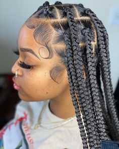 Show-Stopping Square Knotless Braids Protective Style Braids, Brazilian Hair Bundles, Braids With Curls, Girls Hairstyles Braids, Girls Braids, Knotless Braids