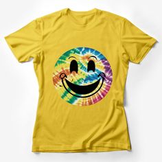 Embrace positivity with this vibrant tie-dye smiley face t-shirt. Perfect for festivals, casual outings, or as a cheerful gift, its joyful design is sure to brighten up anyone's day and wardrobe. Custom graphic T-Shirt.Customize your color Playful Colorful Crew Neck T-shirt, Playful Tie Dye Short Sleeve T-shirt, Playful Tie-dye Short Sleeve T-shirt, Casual T-shirt With Funny Multicolor Print, Casual Multicolor Funny Print T-shirt, Playful Multicolor Rainbow Print T-shirt, Playful Multicolor Crew Neck T-shirt, Playful Rainbow T-shirt For Summer, Casual Colorful T-shirt With Rainbow Print