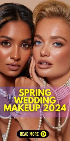 Lip Color Ideas, Minimal Eyeliner, Spring Lip Colors, Bold Smokey Eye, Spring Wedding Makeup, Eyeliner And Mascara, Pink Lip Color, Blonde Bride