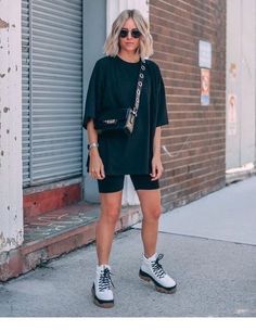 Cycling Shorts Outfit, Trendy Summer Outfits, Looks Black