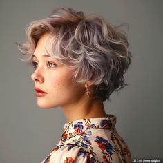 40 Trendy Short Wavy Hairstyles Short Shag Hair Color Ideas, Very Short Wavy Bob, Hair Color Ideas For Short Curly Hair, Short Curly Grey Hair, Bixie Colour Haircut 2024, Short Curly Blonde Hair, Pixie Wavy Hair, Wavy Pixie Haircut, Short Wavy Hairstyles