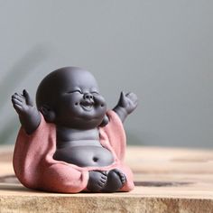 WickedAF Baby Buddha Statue Decoration Chinese Buddha, Handmade Desks, Buddha Sculpture, Happy Buddha