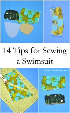 the instructions for how to make a sewing project with fabric and paper flowers on it