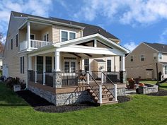 a house that has some stairs in front of it