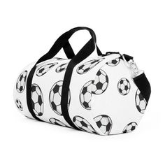 Soccer (Football) Ball Sporty White School Bag, White Sporty School Bag, Casual White Bag For Gym, Casual White Gym Bag, Sporty Bags For Football Season, Rectangular Black Bag For Sports Events, White Sporty Gym Bag, White Rectangular Gym Bag, Rectangular White Gym Bag