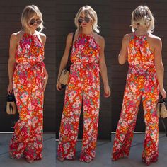 Size Small Brand New With Tags Vicidolls Floral Jumpsuit Super Cute! Red Non-stretch Jumpsuits And Rompers, Sleeveless Non-stretch Floral Jumpsuits And Rompers, Sleeveless Floral Print Jumpsuits, Vibrant Jumpsuits And Rompers For Spring, Fitted Printed Jumpsuits And Rompers For Day Out, Chic Red Floral Print Jumpsuit, Non-stretch Floral Jumpsuits And Rompers For Vacation, Fitted Printed Orange Jumpsuits And Rompers, Red Jumpsuits And Rompers For Beach In Spring