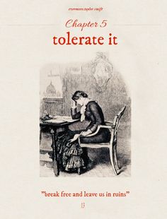 an old book cover showing a woman sitting at a table