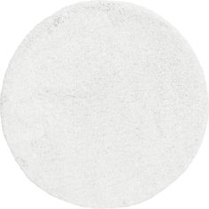 a round white rug on a white background