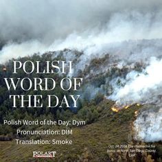 #dym #smoke #Polish #PWOTD #PolishWordoftheDay #Poland #Polska #LearnPolish Learning Languages, Vocabulary