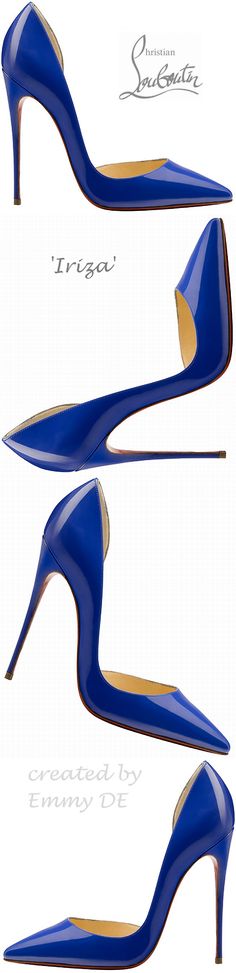 Christian Louboutin 'Iriza' Spring 2015 | The House of Beccaria~ Christian Louboutin Iriza, Blue High Heels, Christian Louboutin Outlet, Red Bottom Shoes, Chanel Resort, Gucci Purses, Crazy Shoes, Shoe Obsession, Shoe Lover