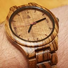 Anniversary watch from my beloved! Zebrawood and Red Koa from #treehutco Japanese Watch, Wooden Watches, Wood Designs, Marble Wood, Gift Suggestions, Zebra Wood, Wooden Watch, Custom Watch, Ash Wood