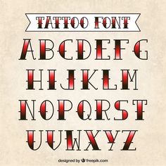 Premium Vector | Tattoo typography Tattoo Typography, Tattoo Font Styles, Tattoo Name Fonts, Tattoo Script Fonts, Tattoo Fonts Alphabet, Tattoo Fonts Cursive, Typography Tattoo, Typography Alphabet, Old School Tattoo Designs