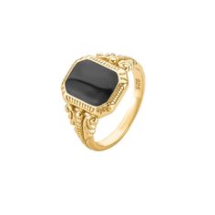 PRICES MAY VARY. Midnight Signet Ring ✧ Make an elegant statement with our Women’s Gold Onyx Ring Collection. This collection of midnight gemstone signet rings for women features trendy, bold designs, vintage styles, and sleek minimalist pieces. These midnight gold rings for women are available in sizes 4-10 making them perfect as pinky or thumb rings. MATERIALS ✧ Crafted with hypoallergenic High-Quality Solid 925 Sterling Silver and available in an 18k Gold Finish. These 18k gold plated rings f Rings Materials, Gold Onyx Ring, Gold Ring For Women, Signet Rings, Rings Jewelry Fashion, Ring Collection, 18k Gold Ring, Onyx Gemstone, Thumb Rings