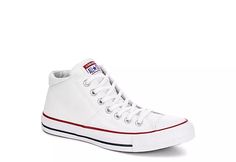 WHITE CONVERSE Womens Chuck Taylor All Star Madison High Top Sneaker Converse Casual Mid-top Canvas Shoes, Casual Converse Mid-top Canvas Shoes, Casual Mid-top Converse Canvas Shoes, Casual Converse High-top Sneakers, Casual Converse High-top Canvas Sneakers, Womens White Converse, Converse Womens, Mid Top Sneakers, Room Shoes