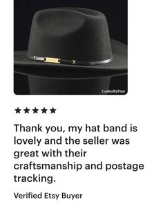 Elevate your hat game with our vibrant Leather Hat Bands – the ultimate hat accessory for style-savvy individuals. Bursting with personality, these cowboy hat bands you can choose in a spectrum of six stunning colors: classic brown, rustic light brown, timeless black, sleek dark grey, regal navy blue, and bold red. Adjustable Top Hat With Flat Crown For Ranch, Custom Black Hat Bands For Ranch, Custom Adjustable Felt Hat For Western-themed Events, Adjustable Flat Crown Fedora For Western-themed Events, Western Hat With Leather Sweatband And Flat Crown, Adjustable Leather Sweatband Hat Band For Western-themed Events, Adjustable Leather Sweatband Hat Band For Western Events, Custom Hat Bands For Rodeo, One Size Fits Most, Adjustable Custom Top Hat For Country Events